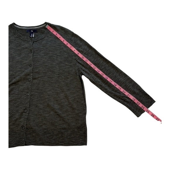 Gap 3/4 Sleeve Cardigan Sweater Button Front Knit Dark Olive Green - Size XL - Picture 9 of 11